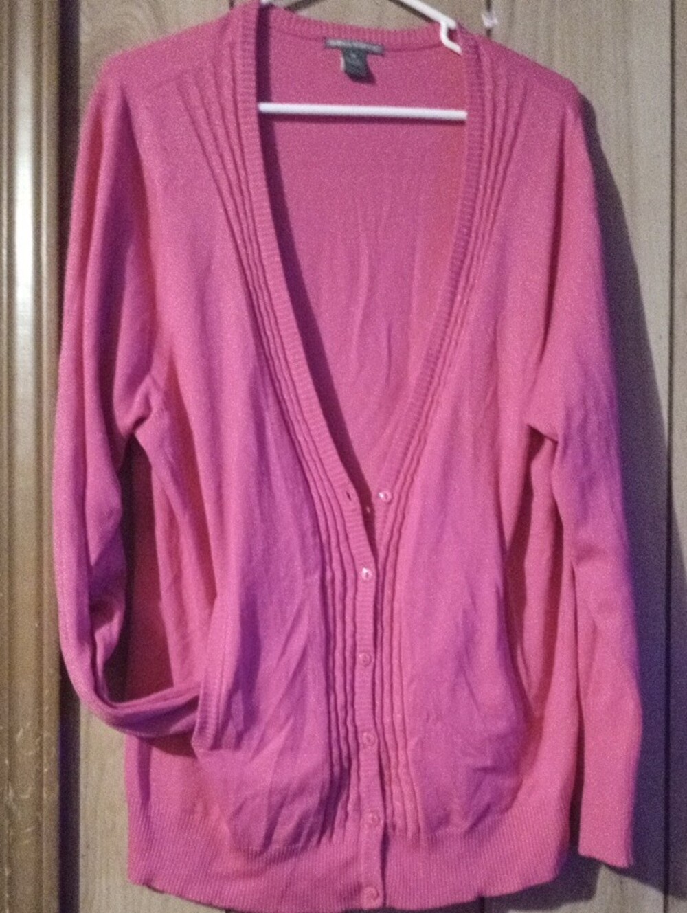 Isabella Rodriguez Pink Button-Front Cardigan
